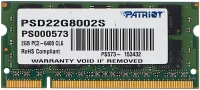 Оперативная память Patriot Memory Signature PSD22G8002S отзывы владельцев