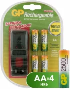 Батарейки GP Rechargeable 2500 Series AA + зарядное устройство отзывы владельцев