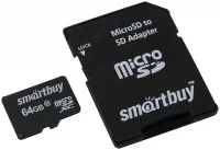 Карта памяти SmartBuy microSDXC Class 10 + SD adapter отзывы владельцев