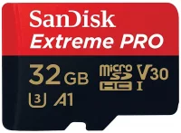Карта памяти SanDisk Extreme Pro microSDHC Class 10 UHS Class 3 V30 A1 100MB/s 32GB + SD adapter отзывы владельцев