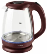 Чайник Hyundai HYK-G1002 1.7л. 2200Вт бордовый (стекло) отзывы владельцев