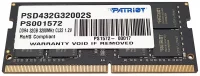 Patriot Memory SL 32ГБ 3200MHz CL22 (PSD432G32002S) отзывы