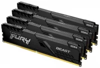 Оперативная память Kingston Fury Beast Black DDR4 2666 МГц 4x16 ГБ (KF426C16BB1K4/64) отзывы владельцев