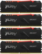 Оперативная память Kingston Fury Beast Black RGB DDR4 2666 МГц 4x16 ГБ (KF426C16BB1AK4/64) отзывы владельцев